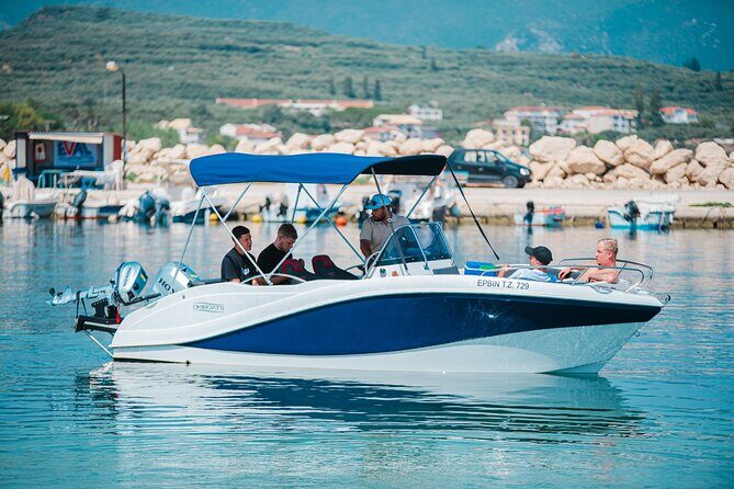 Luxury Speedboat Cruise to Shipwreck and Blue Caves - Stop 1: Skinari and the Blue Caves swim session