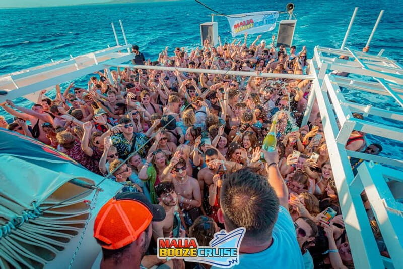 Malia: Booze Cruise Boat Party with Live Dj - Lunch on Board: Light Fuel for the Party Schedule
