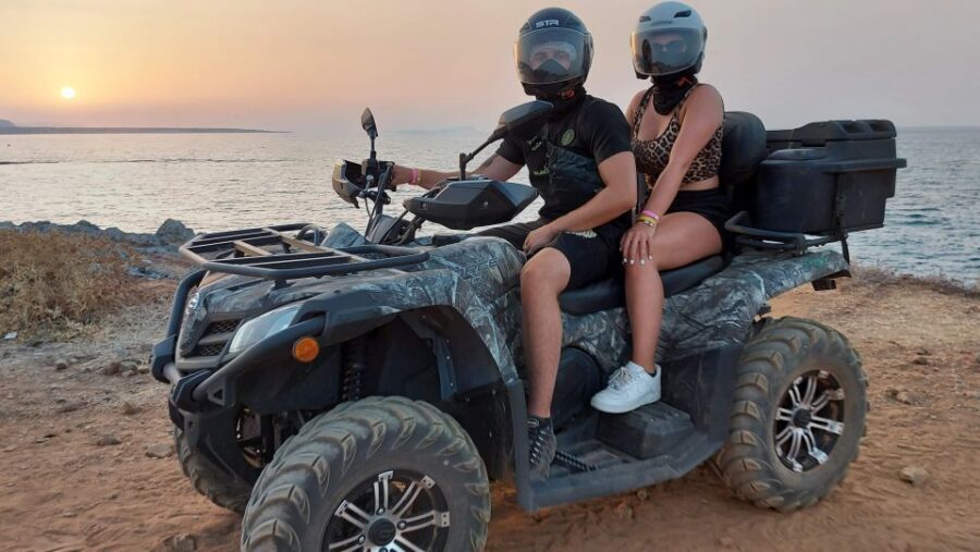 Malia: Off-Road Quad Safari Evening Tour / optional transfer - More off-road action near the motocross track