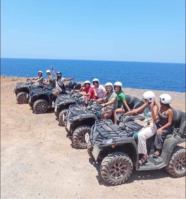 Malia: Off-Road Quad Safari Tour with Lunch and Transfers - Sisi Beach swim, then lunch/brunch and BBQ in a traditional tavern