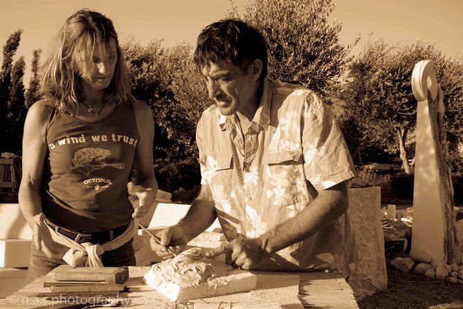 Marble Carving or Mosaic Basic Techniques -3 hour lesson - - A garden break with homemade lemonade