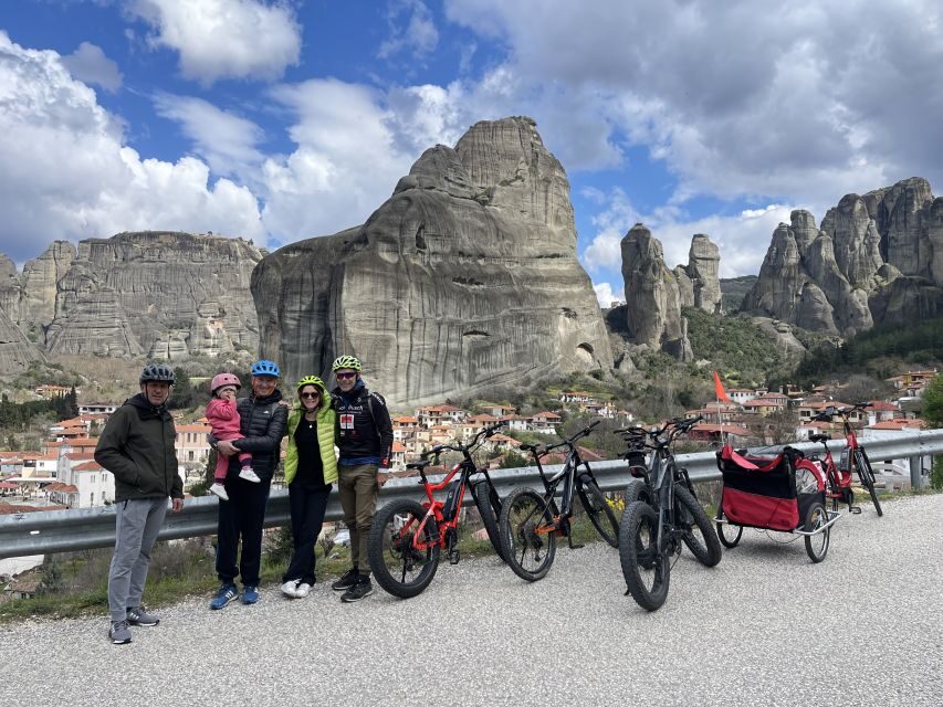 Meteora: E-Bike Epic Sunset Tour With Local Guide & Drink - Cycling from Kastraki to the monastery cluster
