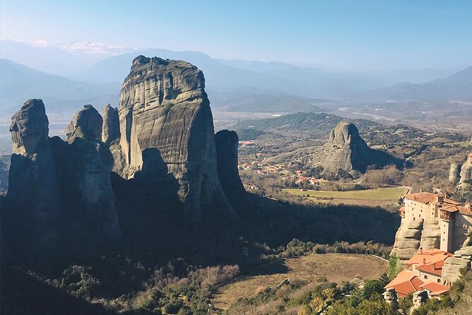 Meteora Full-Day Trip with Guide on Luxury Bus From Athens - Three monasteries above the Kalampaka valley
