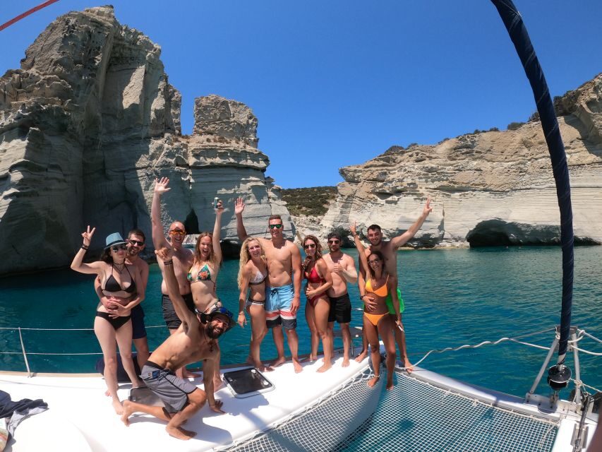Milos: Full-Day Catamaran Cruise with Paddle Board - Setting out from Adamas: the day starts scenic, not rushed