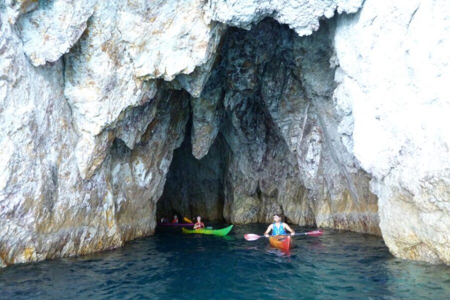 Milos: Guided Kayaking Trip with Snorkelling & Lunch - The first paddle hour: technique, relaxed pace, and coastline close-ups