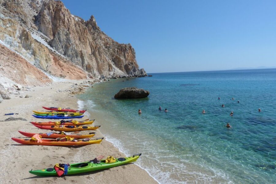 Milos: Guided Kayaking Trip with Snorkelling & Lunch - Sea caves and narrow passages: the “hands-on” Milos effect