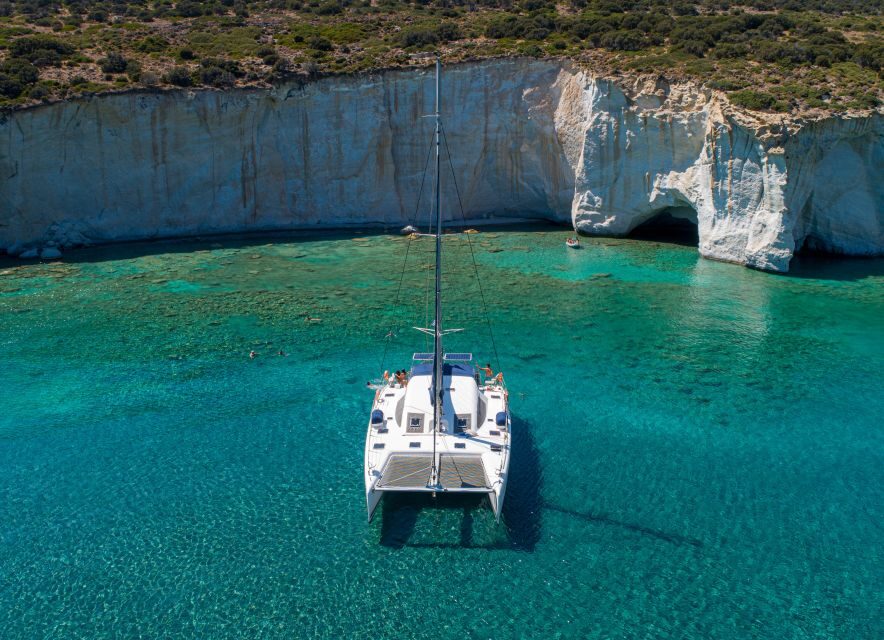 Milos: Half-Day Morning Catamaran Cruise to Kleftiko - Kalogries Bay swim stop: the easy win for your time on the water