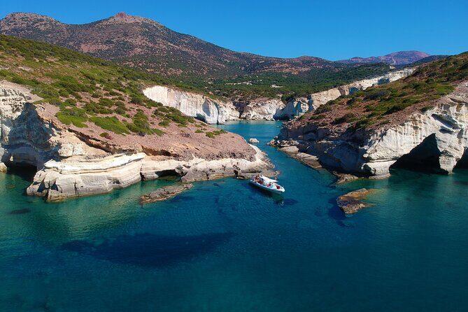 Milos: Half-Day Speedboat Cruise to Kleftiko with snorkeling tour - Guided snorkeling on West Milos: equipment and underwater GoPro setup