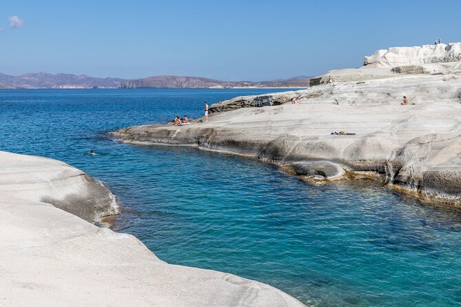 Milos Island Sunset Cruise Agia Kyriaki-Kleftiko-Adamantas - Lunch turns a swim stop into a full afternoon