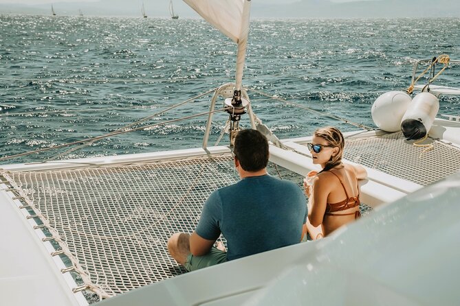 Milos Luxury Catamaran Cruise to Kleftiko Bay with Lunch - What the catamaran setup means for your day