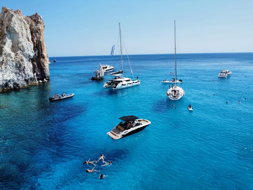 ❖ Milos: Luxury Private Cruise—Kleftiko Sarakiniko Poliegos - What the crew adds to the day