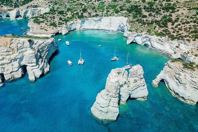 Milos & Poliegos Catamaran Cruise Homemade Full menu BBQ & Drinks - Key highlights at a glance