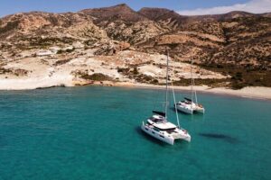 Milos & Poliegos Catamaran Cruise Homemade Full menu BBQ & Drinks - Boat day basics: start time, meeting point, and small-group feel