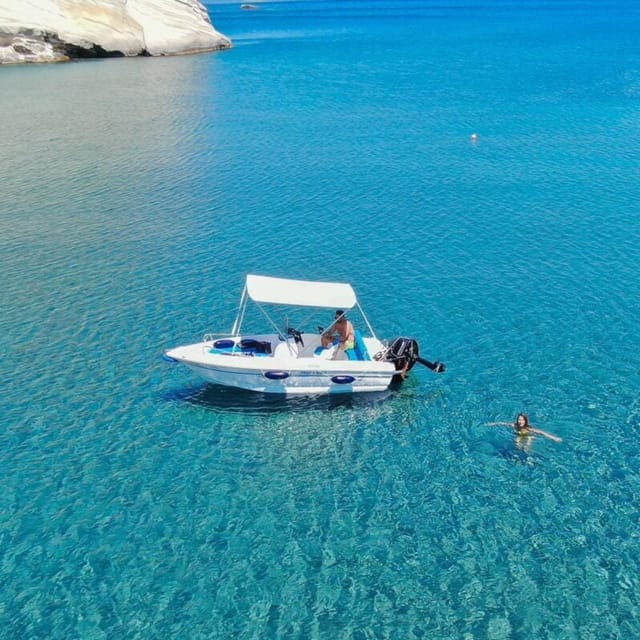 Milos: Rent a boat without License - A simple plan for your day