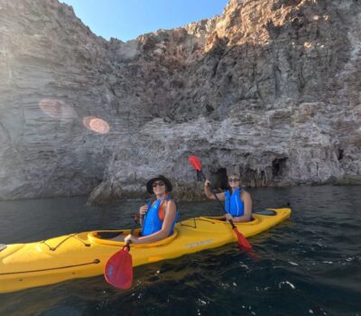 Milos: Romantic Semi Private Sunset Kayaking Tours - The paddle toward Papafragas