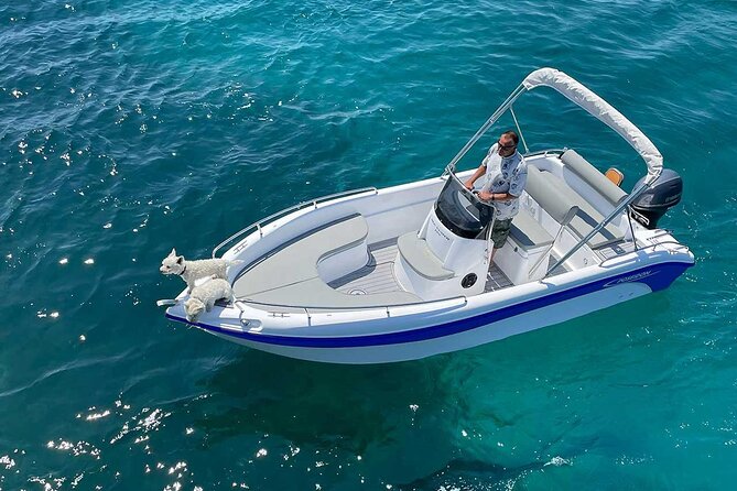 Milos Self Drive Private Boat - No License Required, APHRODITE I - The first hour: getting comfortable on open water