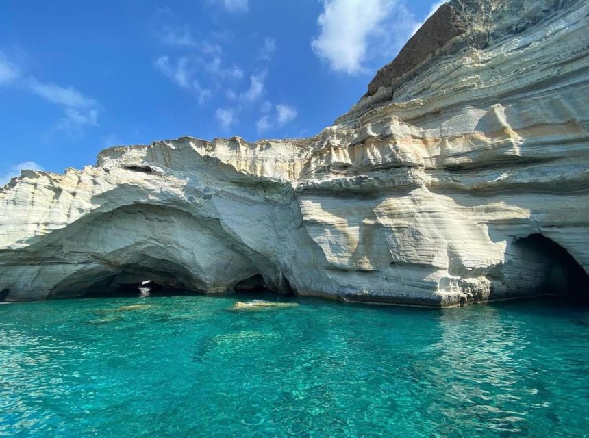 Milos South Side Beaches Cruise from Agia Kyriaki - Drinks, snacks, and the local touch