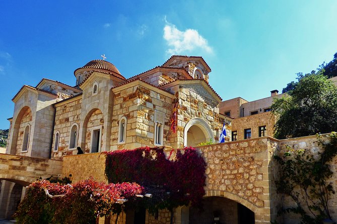 Monastery - Ancient Olive tree & Museum-Cretan Brewery Private Tour from Chania - A Half-Day Route Into Chania’s Rural Heart