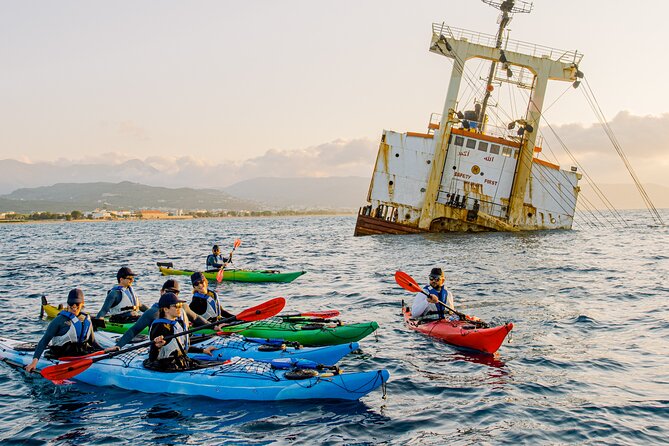 Morning Kayak Tour to Kissamos Bay Shipwreck & Exclusive Beach - Reaching the Manassa Rose shipwreck