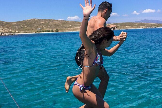 Mykonos 6hrs sailing cruise: Delos Rhenia with lunch & transfer - Rhenia (Rhineia): Swim Time with Snorkeling Gear and SUP