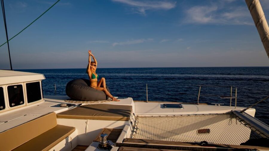 Mykonos: Boho Experience Catamaran Cruise - Two 5-hour options from Paraga Beach (day cruise vs sunset party)