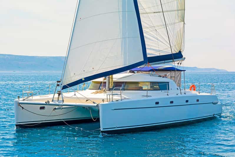 Mykonos Catamaran Delos Rhenia semi private cruise - Arriving at Delos, Apollo’s sacred island