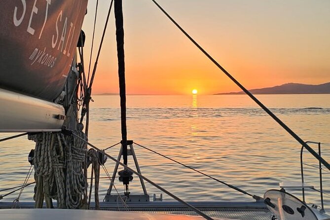 Mykonos Catamaran Sunset Semi private Cruise with transfer - Sailing toward Little Venice