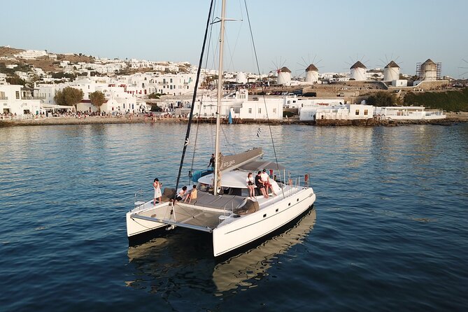 Mykonos Catamaran Sunset Semi private Cruise with transfer - What the four hours feel like