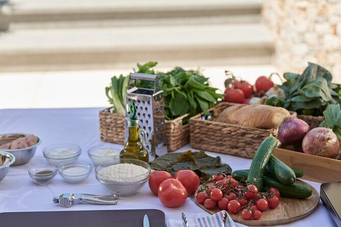 Mykonos Cooking Class- Hands On - What You’ll Cook: Tzatziki, Pies, Dolmades, and the Gyros Build