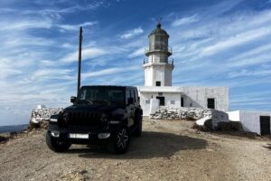 Mykonos Exploration : Private Jeep Tour with a local - How pickup and the ride likely feel in real life