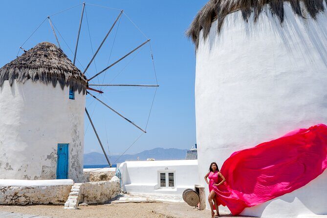 Mykonos Flying Dress Photoshoot - The “private” part: why it improves the photos