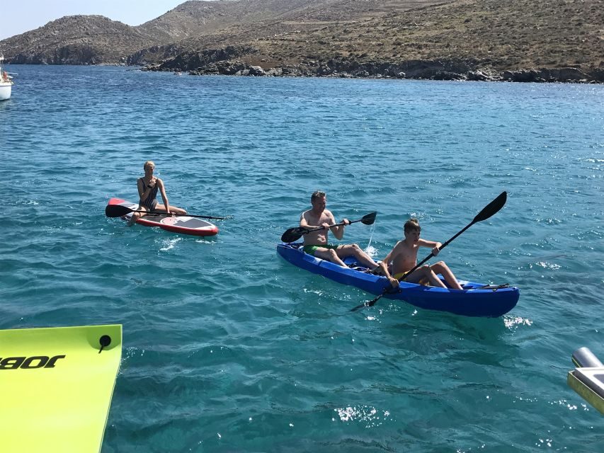 Mykonos: Full-Day Catamaran Cruise with Fresh Lunch - Lunch on a boat: seafood pasta, salads, appetizers, and drinks