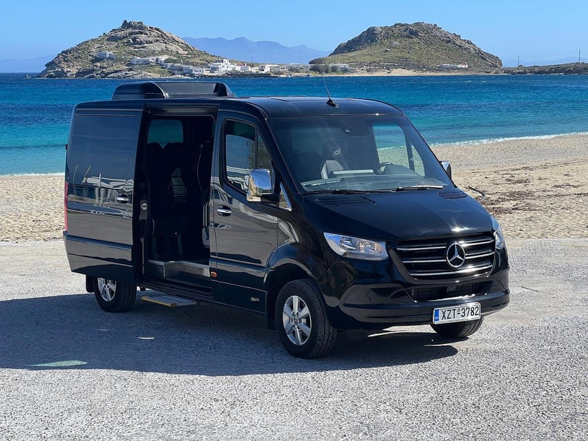 Mykonos Full Day Private Tour - Seeing the Mykonos coastline by private van