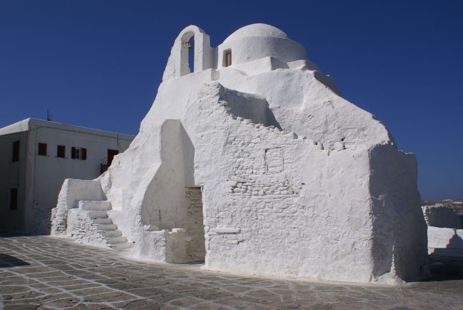 Mykonos: Half-Day City Walking Tour and Island Bus Tour - The final viewpoint over Mykonos Town