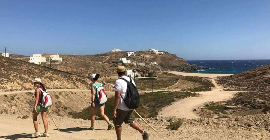 Mykonos Hiking Adventure - The Route Begins: Maou Farm, Dam Views, and a Planned Break