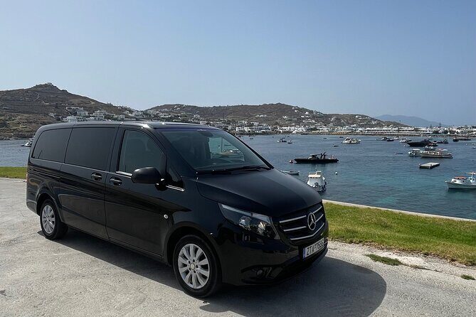 Mykonos Island VIP Transfers: 24/7 Private Transportation 1-Way - WhatsApp Pickup and the License Plate Advantage
