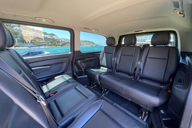 Mykonos Island VIP Transfers: 24/7 Private Transportation 1-Way - Comfort, Clean Vans, and Driver Safety