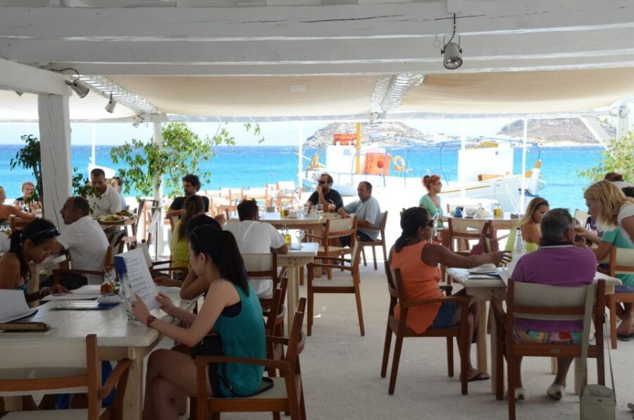 Mykonos: South Coast Cruise - Superparadise: swim, Beach Bar energy, and water sports options
