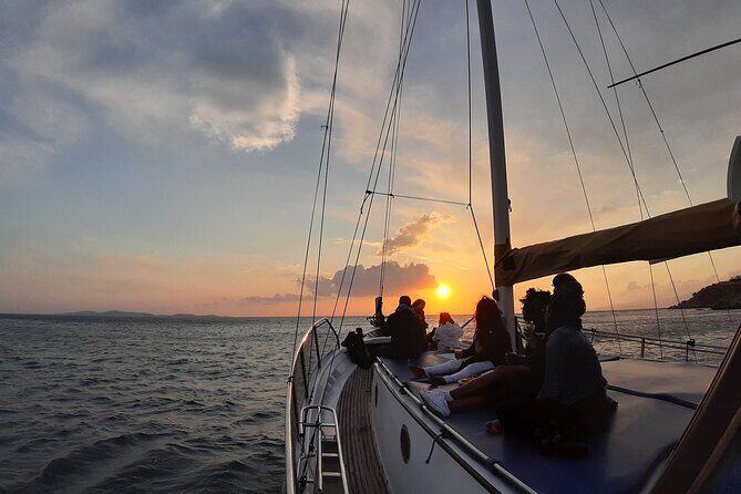 Mykonos: Sunset Cruise with Drinks - The sail out: views of Mykonos and Little Venice from a new angle