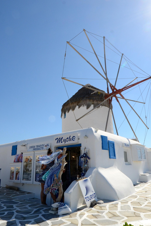 Mykonos town - Private walking tour - The famous windmills and Petros the Pelican