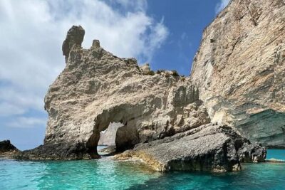Navagio Bay White Beach West Coast Porto Vromi Anafonitria - The first swim: Blue Eye or Divaroto Cave