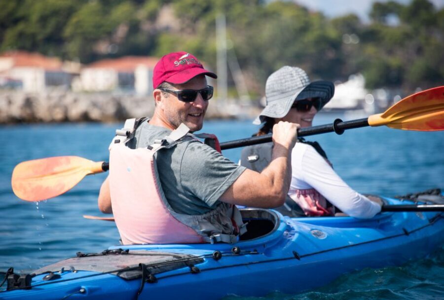 Navarino Bay: Sea Kayaking with Lunch - Paddling Toward Sfaktiria (Sphacteria): Caves, Rocks, and a Real Photo Pause