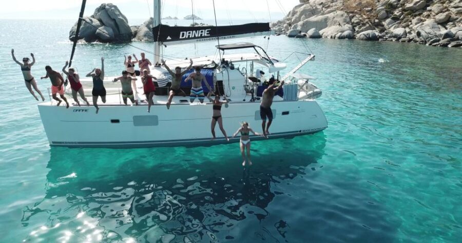 Naxos: Catamaran Cruise with Swim Stops, Food, and Drinks - Swim Stop style 2: where the day turns into a sea day