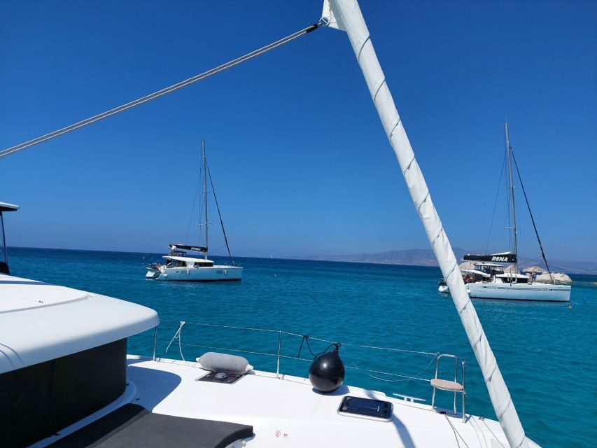 Naxos: Catamaran Cruise with Swim Stops, Food, and Drinks - Getting on board: boats, crew, and the small-group vibe