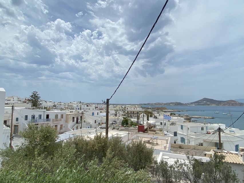 Naxos: Food Walking Tour & Cooking Class with Meal & Drinks - Meeting at the Sphinx and Getting Oriented in Chora