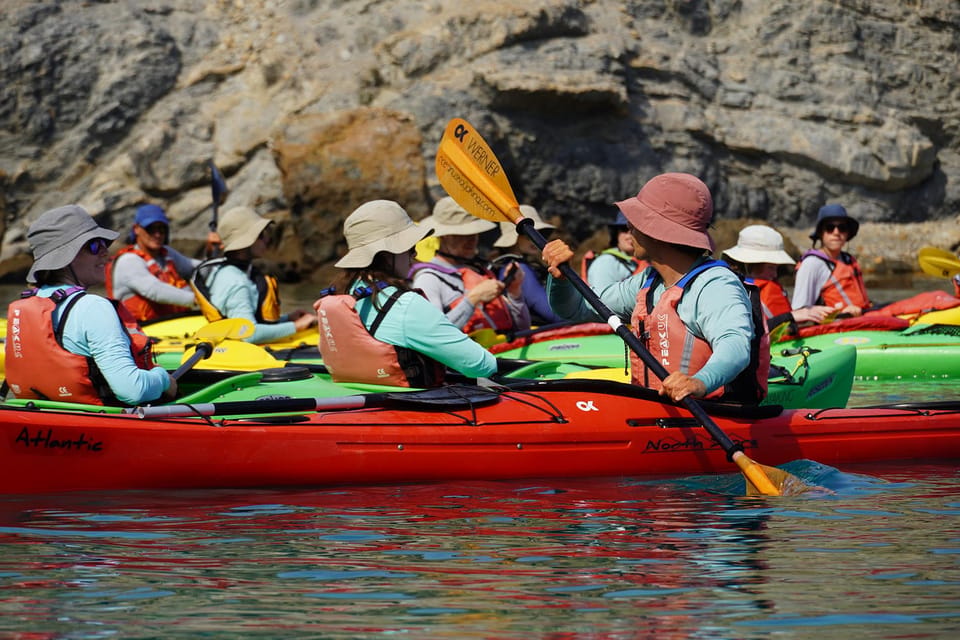 Naxos: Kampos Farm Sea Kayak Tour with Snorkeling & Picnic - Snorkeling stops that break up the effort