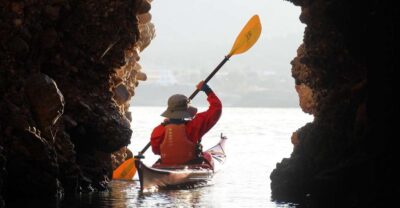 Naxos: Moutsouna Caves Sea Kayak Tour, Snorkeling & Picnic - Three hours along the volcanic coast