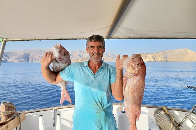Naxos private fishing trips, lunch on board & island hopping - Swimming, snorkeling, and the SUP board