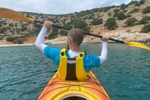 Naxos: Rhina Cave Sea Kayaking Tour - Snorkeling in blue-green Aegean water: what’s provided, and what to consider