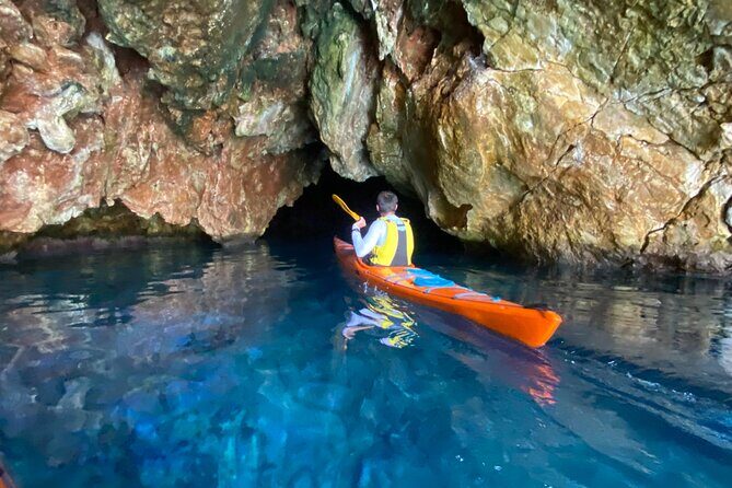 Naxos: Rhina Cave Sea Kayaking Tour - Food breaks: homemade snacks and the option to end with a real meal